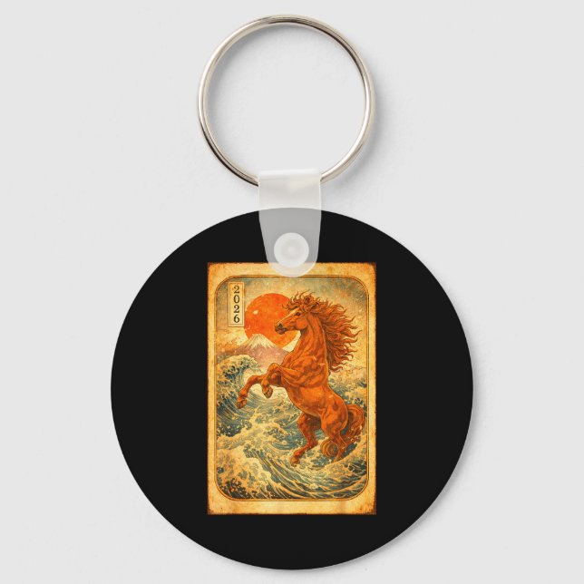 Chinese New Year 2026 Of The Horse Lunar New Year  Keychain (Front)