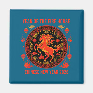 Chinese New Year 2026 Year Of The Fire Horse  Magnet