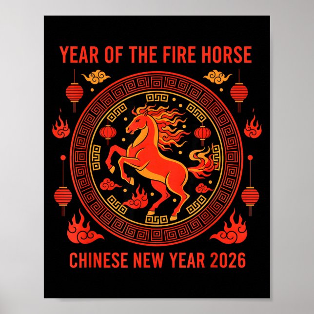 Chinese New Year 2026 Year Of The Fire Horse  Poster (Front)