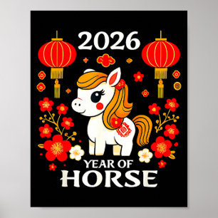 Chinese New Year 2026 Year Of The Horse 2026 New Y Poster