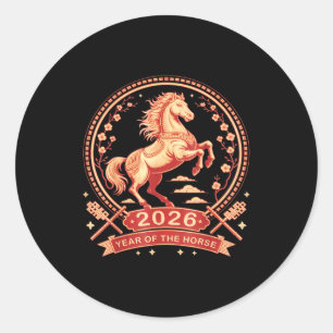 Chinese New Year 2026 Year Of The Horse _5 Classic Round Sticker