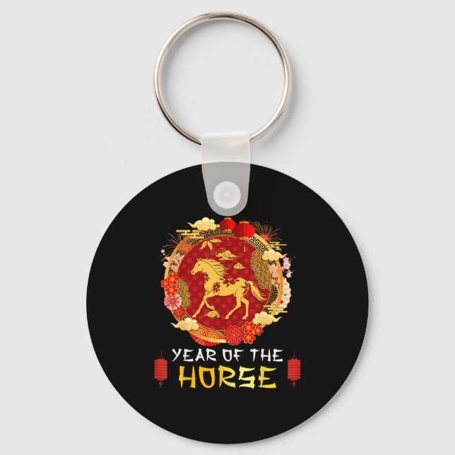 Chinese New Year 2026 Year Of The Horse Chinese Zo Keychain (Front)