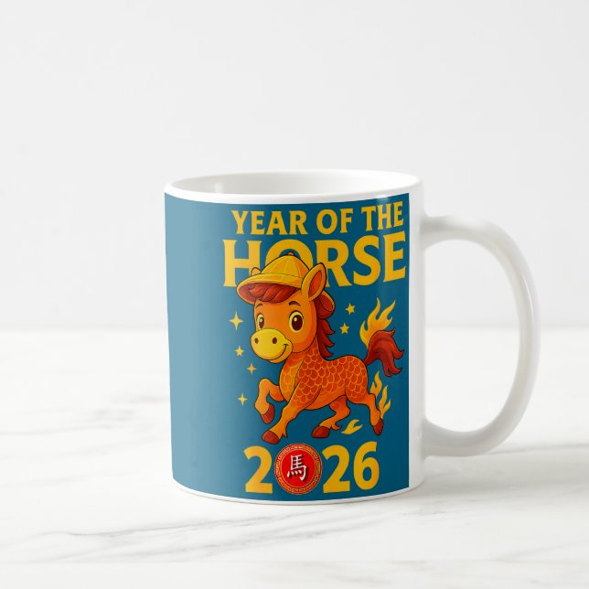 Chinese New Year 2026 Year Of The Horse  Coffee Mug (Right)