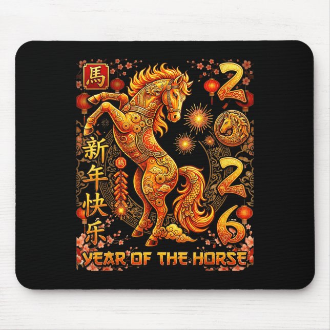 Chinese New Year 2026 Year Of The Horse For Women  Mouse Pad (Front)