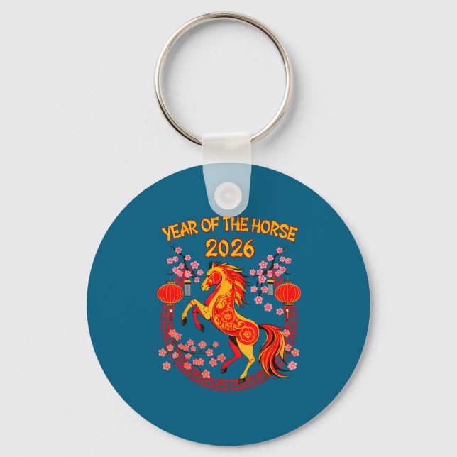 Chinese New Year 2026 Year Of The Horse  Keychain (Front)