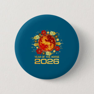 Chinese New Year 2026 Year Of The Horse Lunar New Button
