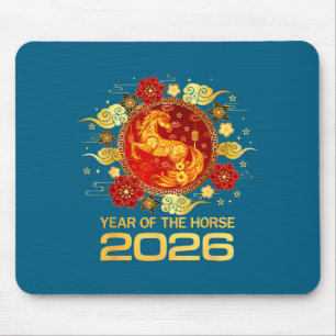 Chinese New Year 2026 Year Of The Horse Lunar New Mouse Pad
