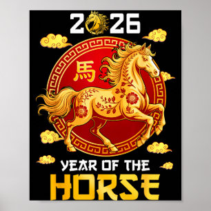 Chinese New Year 2026 Year Of The Horse Lunar New Poster