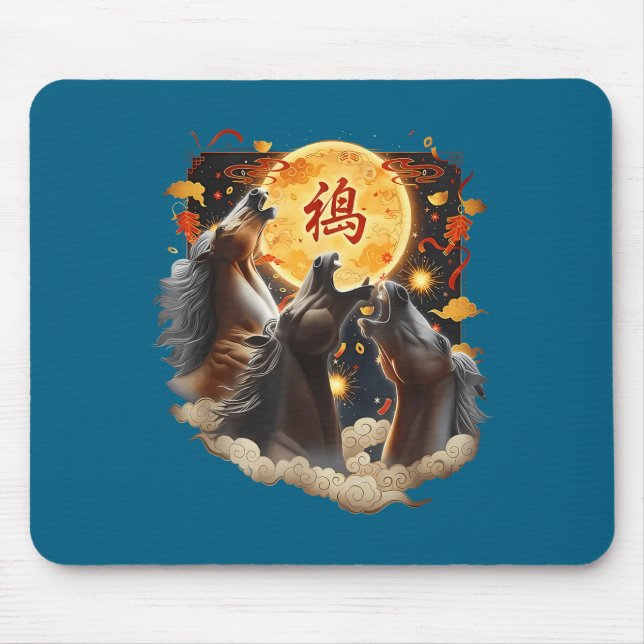 Chinese New Year 2026 Year Of The Horse  Mouse Pad (Front)