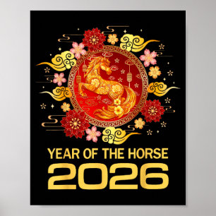 Chinese New Year 2026 Year Of The Horse Poster