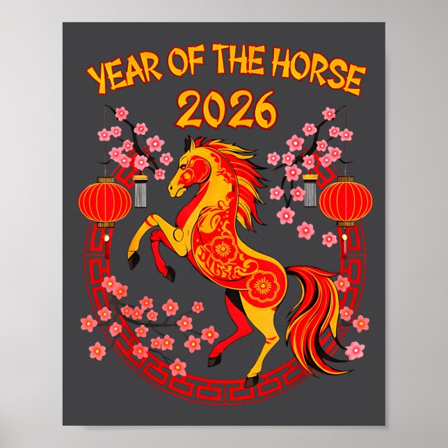 Chinese New Year 2026 Year Of The Horse  Poster (Front)