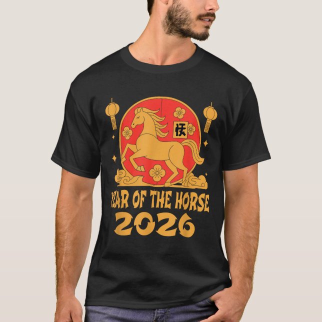 Chinese New Year 2026 Year Of The Horse  T-Shirt (Front)