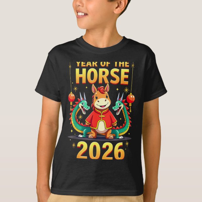 Chinese New Year 2026 Year Of The Horse  T-Shirt (Front)
