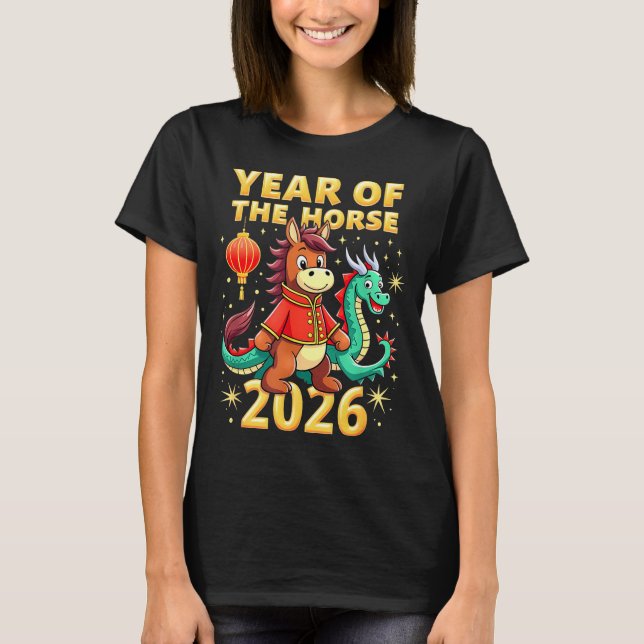 Chinese New Year 2026 Year Of The Horse  T-Shirt (Front)