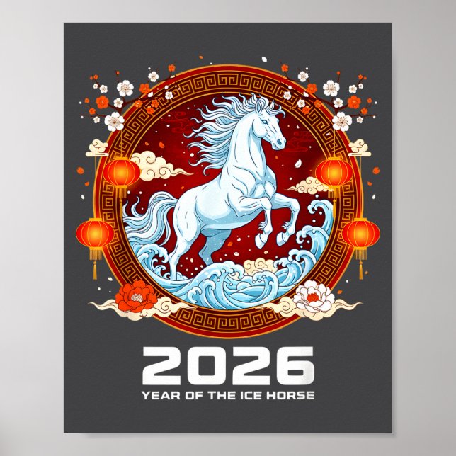 Chinese New Year 2026 Year Of The Ice Horse  Poster (Front)