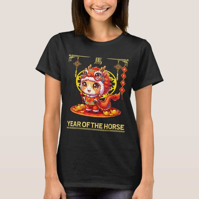 Chinese New Year 2026 Zodiac Year Of Horse For Kid T-Shirt (Front)