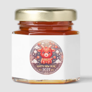 Chinese New Year 2027 design goat Honey Jar Favors