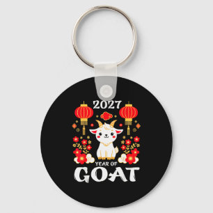 Chinese New Year 2027 Year Of The Goat 2027 New Ye Keychain