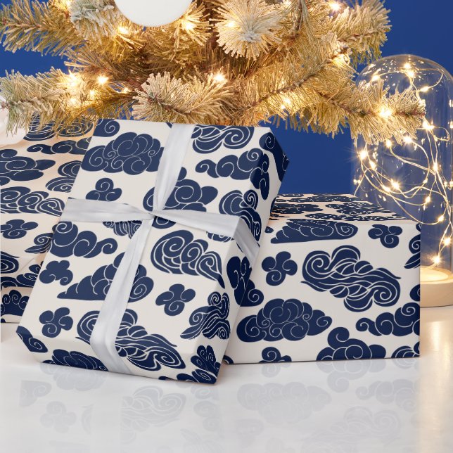Chinese New Year Auspicious Clouds Traditional WrP Wrapping Paper (Holidays)