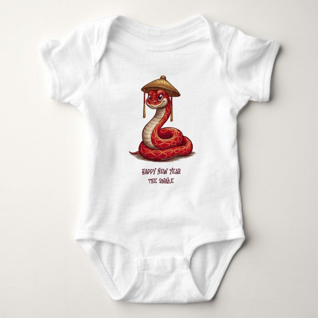 Chinese New Year, Baby Shirt, Snake  Bodysuit (Front)