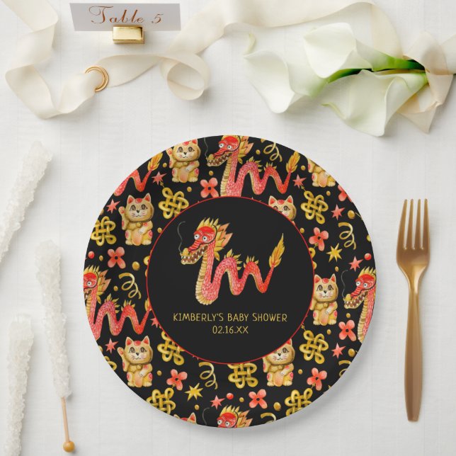 Chinese New Year | Baby Shower Birthday Party Paper Plates (Wedding)
