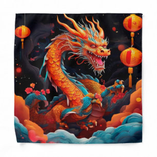 Chinese New Year colorful dragon Bandana