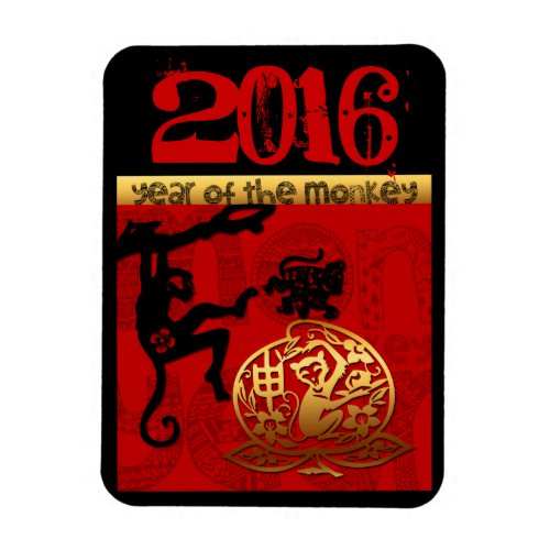 Chinese New Year Cute Monkey Zodiac Birthday M Magnet