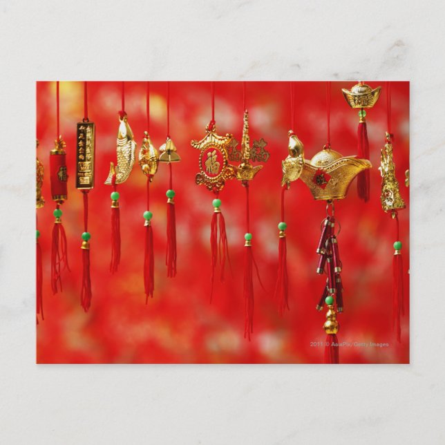 Chinese New Year decoration Holiday Postcard (Front)