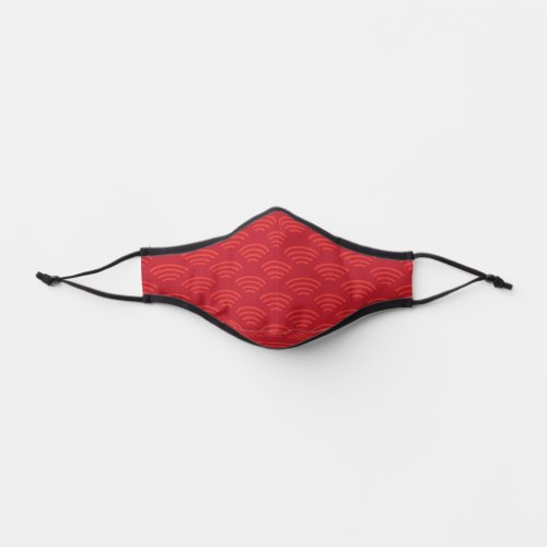 Chinese New Year decorative wavy red pattern Premium Face Mask