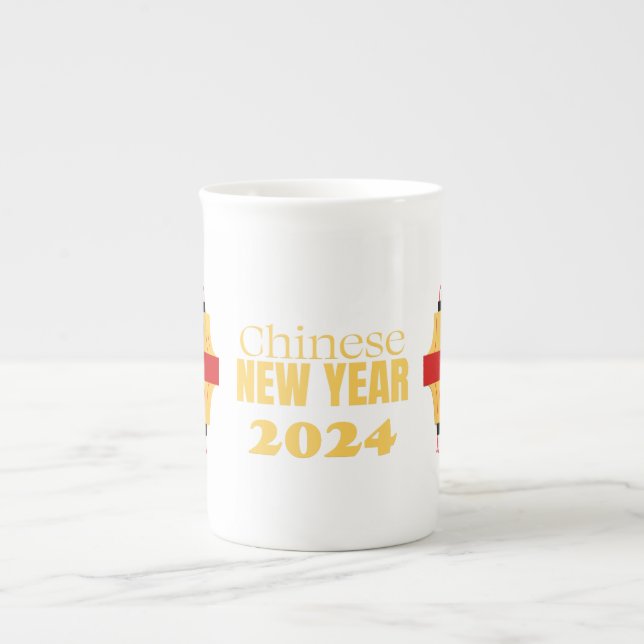 Chinese New Year Design - Unique Bone China Mug (Front)