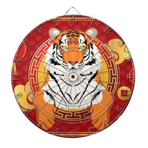 Chinese new year design with tiger dart board