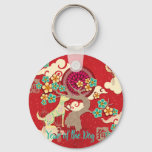 chinese new year dog keychain
