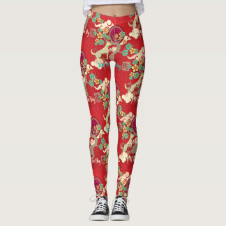 chinese new year dog leggings