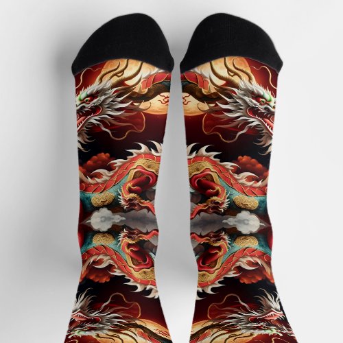 Chinese New Year Dragon 2024 CS3 Socks