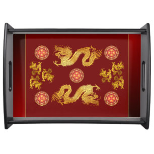 Chinese New Year Dragon 2024 decorated ST Serving Tray