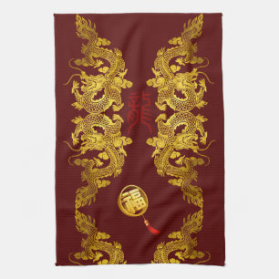 Chinese New Year Dragon 2024 Fu Luck KT Kitchen Towel
