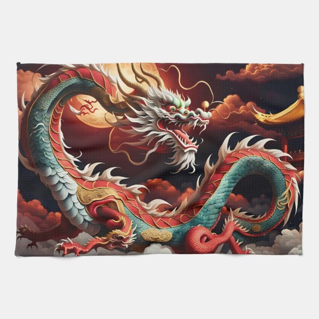 Chinese New Year Dragon 2024 KitchT03 Kitchen Towel (Horizontal)