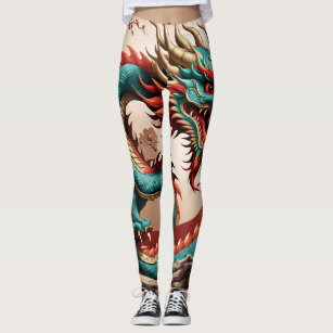 Japanese Dragon And Phoenix Tattoo Print Women's Capri Leggings – Love Mine  Gifts