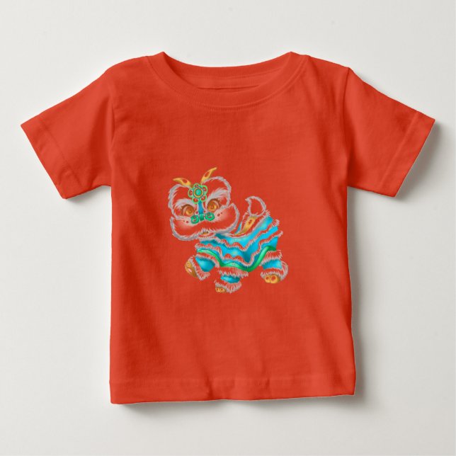 Chinese New Year Dragon Baby Blue T-Shirt (Front)