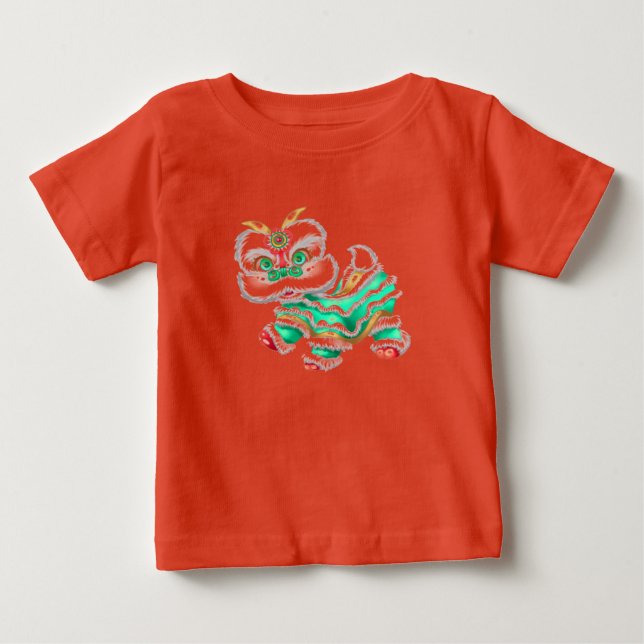 Chinese New Year Dragon Baby Green T-Shirt (Front)