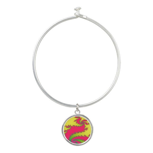 Chinese New Year Dragon Fractal Bangle Bracelet (Front)