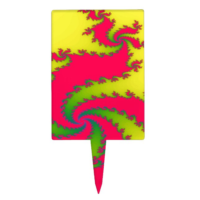 Chinese New Year Dragon Fractal Cake Pick (Front)