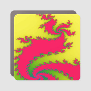 Chinese New Year Dragon Fractal Car Magnet