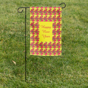 Chinese New Year Dragon Fractal Custom Garden Flag