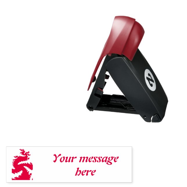 Chinese New Year Dragon Fractal Custom Ink Stamp (Open with Design)