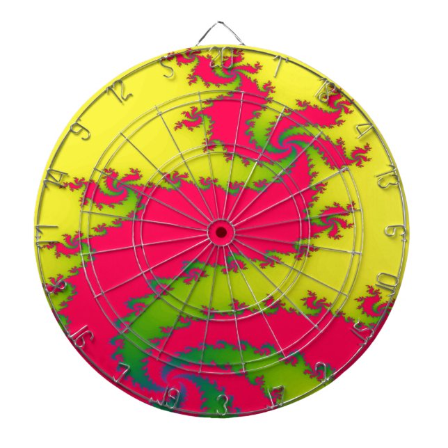 Chinese New Year Dragon Fractal Dart Board (Front)