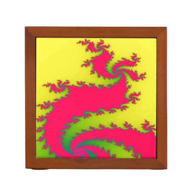 Chinese New Year Dragon Fractal Desk Tidy Pencil/Pen Holder (Front)