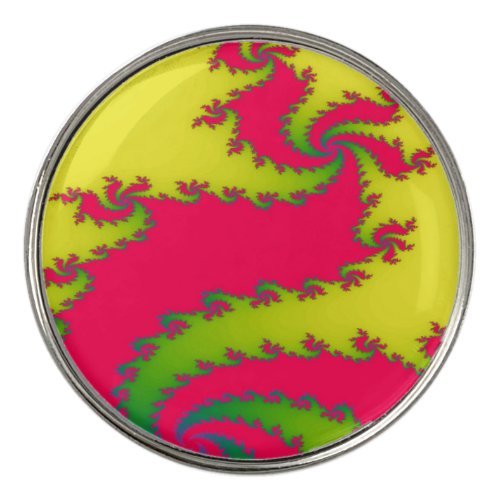 Chinese New Year Dragon Fractal Golf Ball Markers