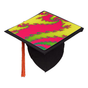 Chinese New Year Dragon Fractal Graduation Cap Topper