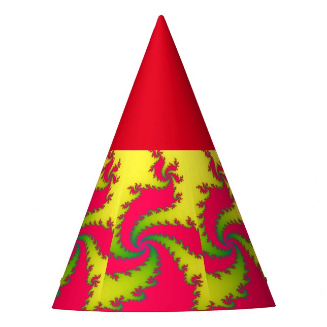 Chinese New Year Dragon Fractal Party Hat (Front)